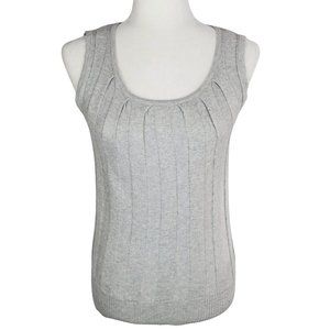 Joseph Allen Inverted Pleated Knit Gray Shell Small